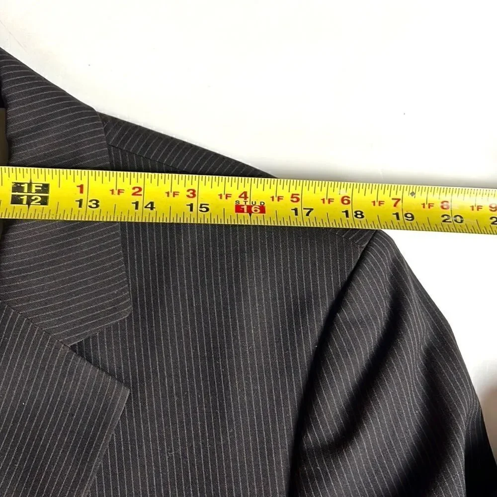 HUGO by HUGO BOSS Wool Striped Single Breasted Blazer Two Button Suit Jacket 42R